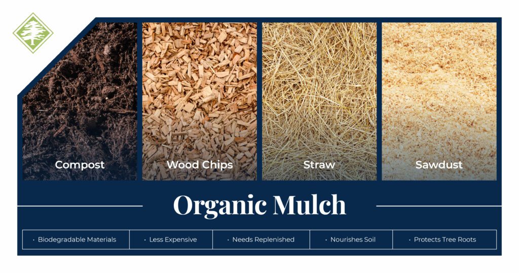 types of organic mulch