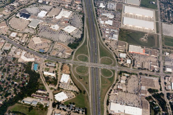 Aerial view of Arlington, TX — local professional tree care services serving the DFW area