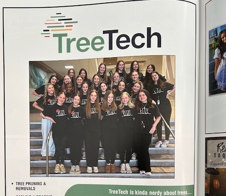 AM Treetech Drill Team from Lake Highlands High School performing in formation, likely during a morning practice or event.