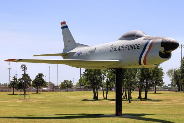 F-86L plane in Wild Horse Park, Mustang, OK.