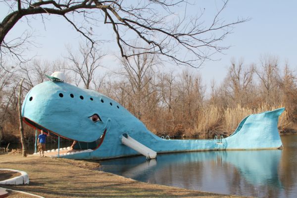 The Big blue whale is the most famous known attraction in Catoosa, OK